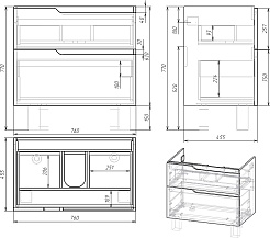 Owl 1975 Тумба с раковиной Hella stor 80 – фотография-6
